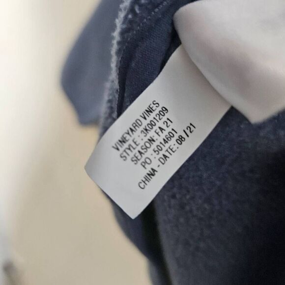 Vineyard Vines Kids' Fleece Half Zip Shep Shirt Hoodie In Faded Indigo Heather L - Picture 5 of 5